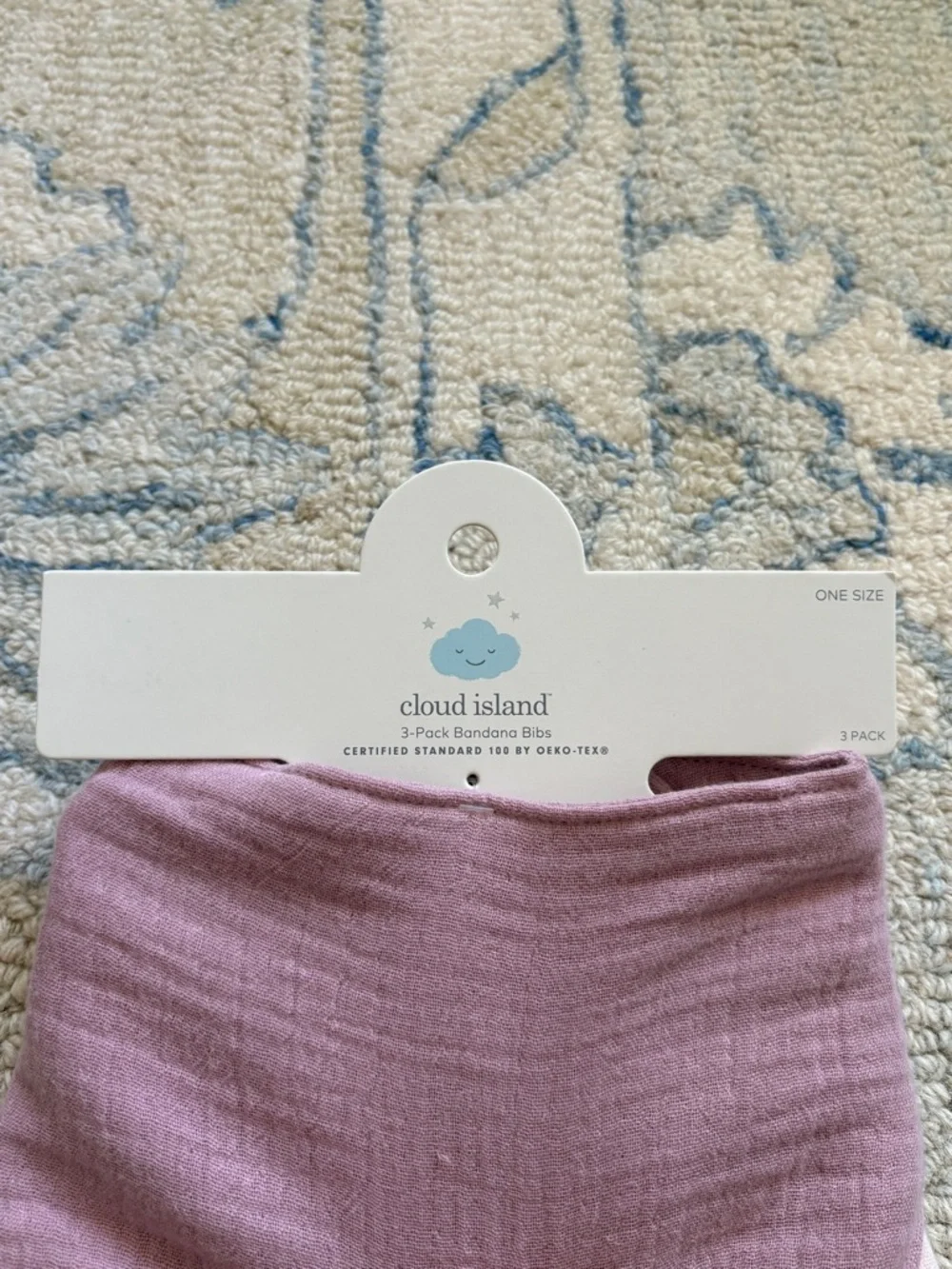 NWT cloud island Cotton Muslin Bandana Bibs in Mauve, Blush, Light Pink 3-Pack